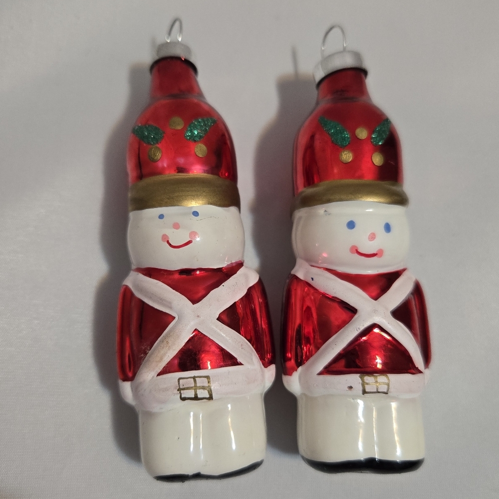 Toy Soldier Ornaments - Red and White